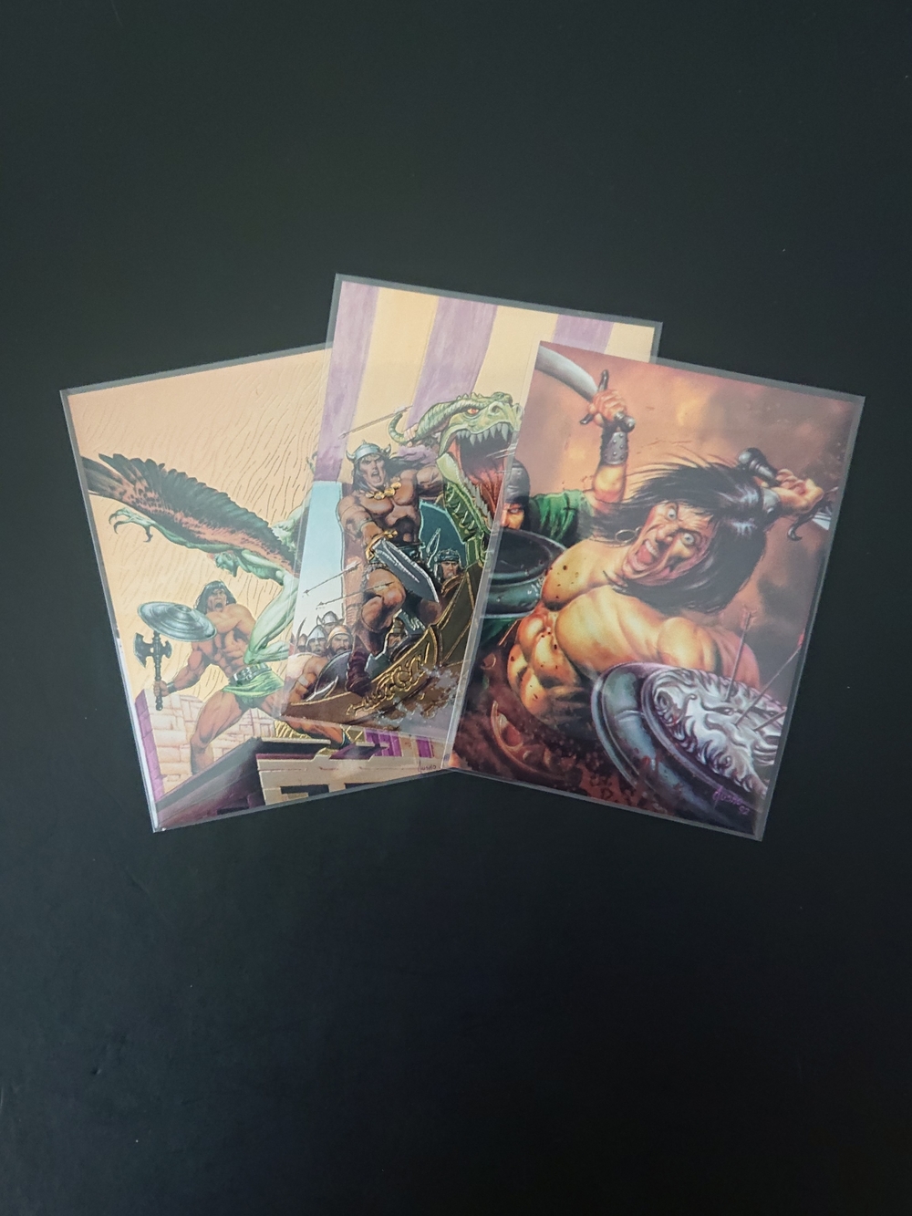 1993 1994 1995 Comic Images All Chromium - Conan Barbarian Promo Card Set of 3